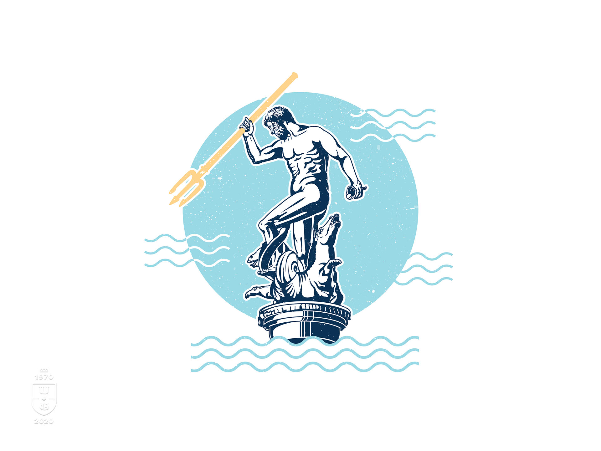 Neptune sculpture — symbol of Gdańsk illustration