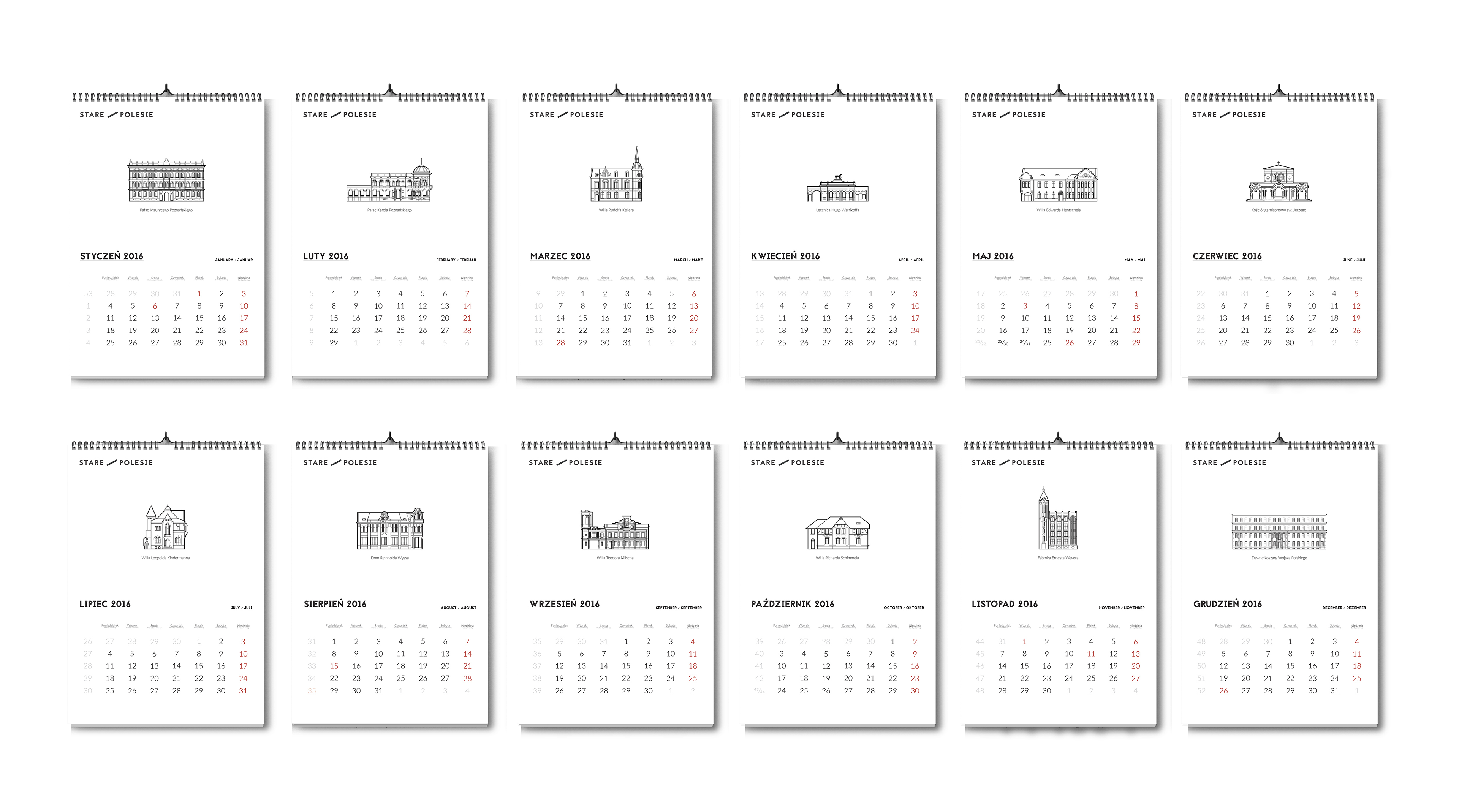 District calendar — identity applied to annual publication
