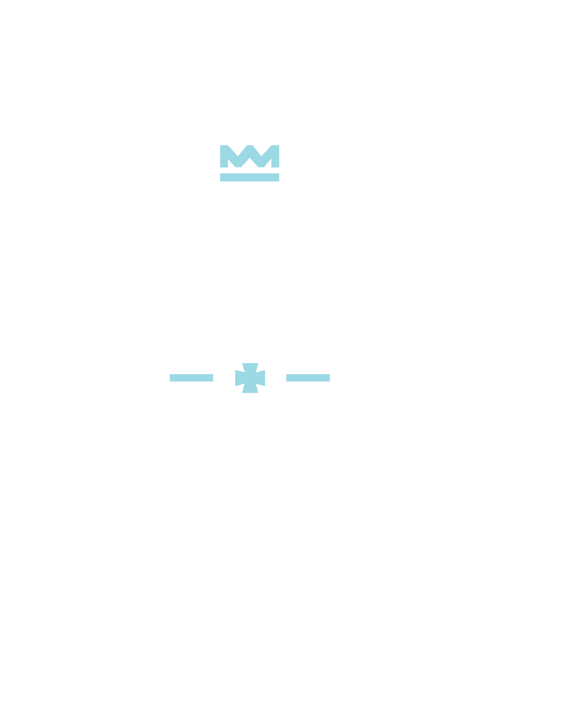 University of Gdańsk 50th Anniversary crest, with the 1970 and 2020 dates